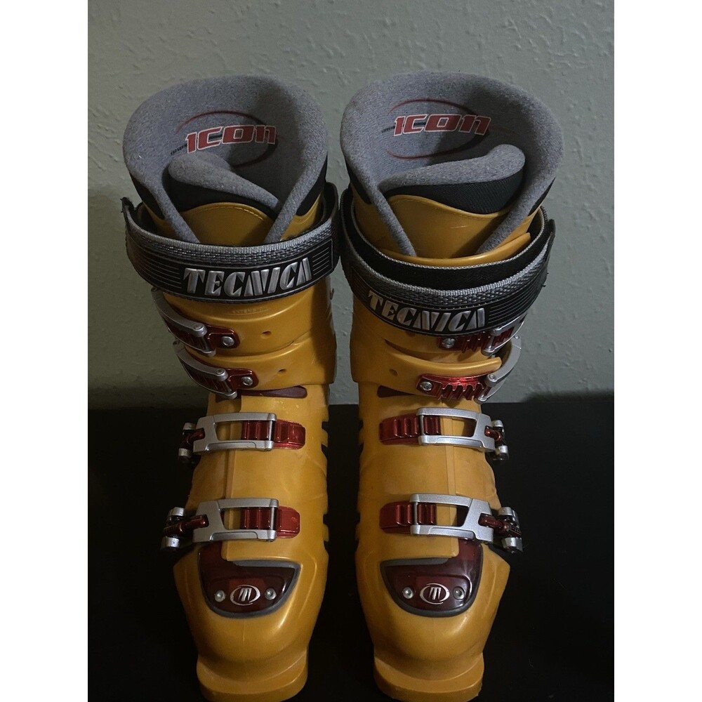 Tecnica Icon Endo Frame Ski Boots Size 6.5 Yellow Made in Italy
